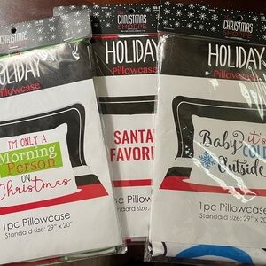 3 pack of new Holiday pillowcase